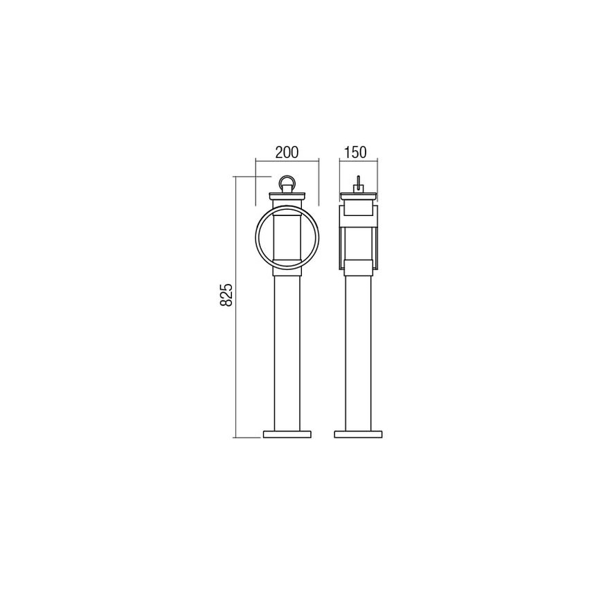 Redo 9573 - Lampa zewnętrzna COMPASS 1xE27/42W/230V IP33