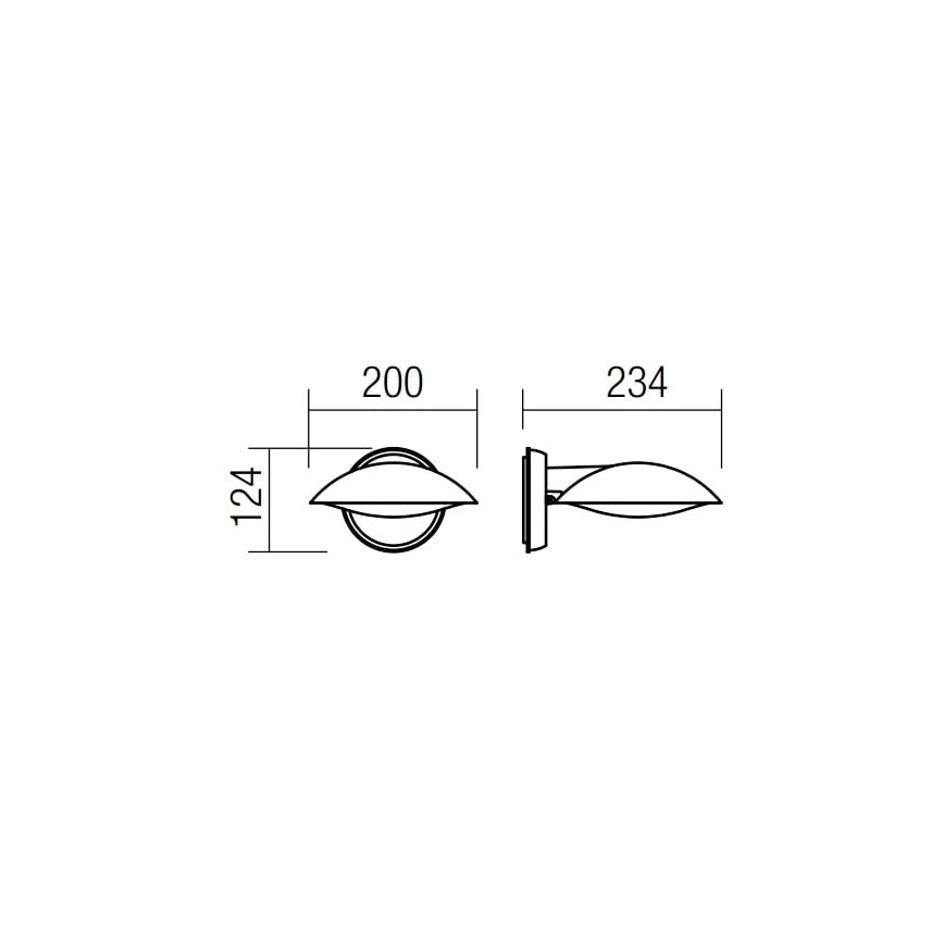 Redo 9617 - LED Kinkiet zewnętrzny CAPP LED/12W/230V IP54 antracyt