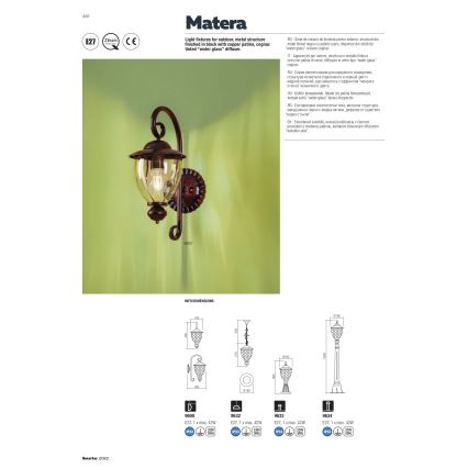 Redo 9632 - Zewnętrzny żyrandol na łańcuchu MATERA 1xE27/42W/230V IP33