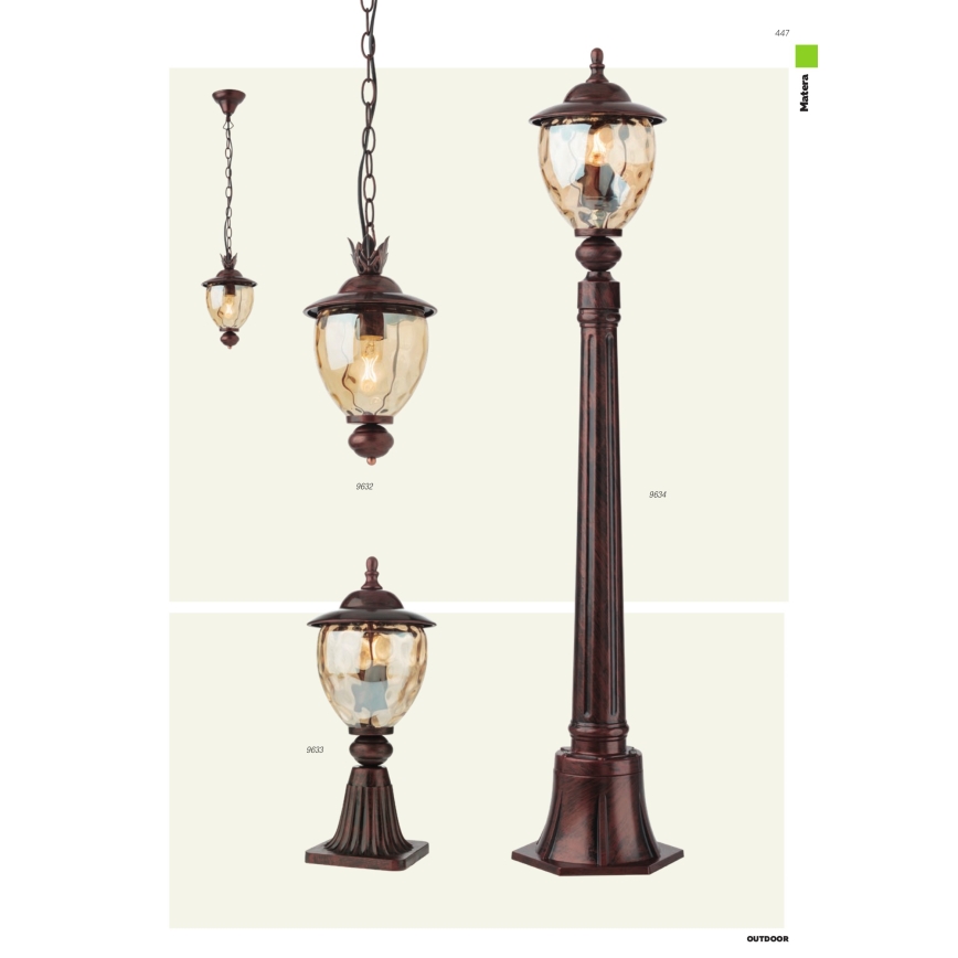 Redo 9634 - Lampa zewnętrzna MATERA 1xE27/42W/230V IP33