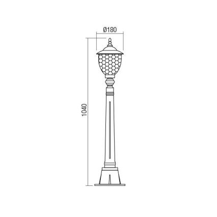 Redo 9634 - Lampa zewnętrzna MATERA 1xE27/42W/230V IP33