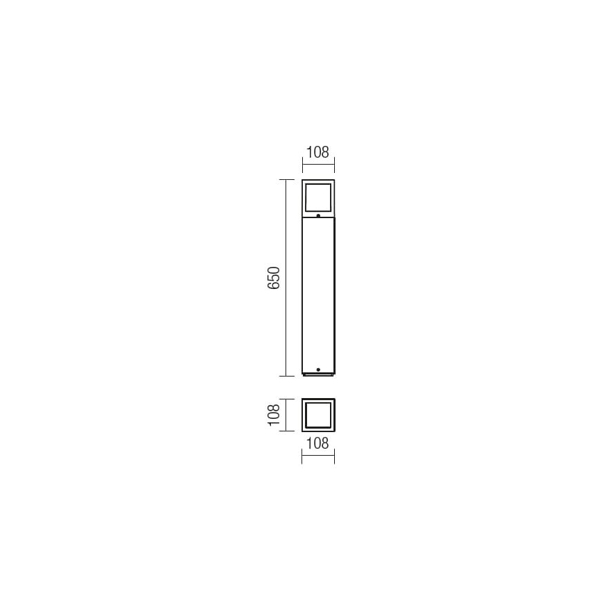 Redo 9644 - Lampa zewnętrzna BRICK 1xE27/23W/230V IP54