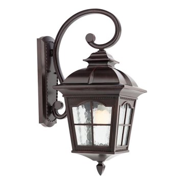 Redo 9648 - Zewnętrzna lampa ścienna YORK 1xE27/70W/230V IP44 brązowa
