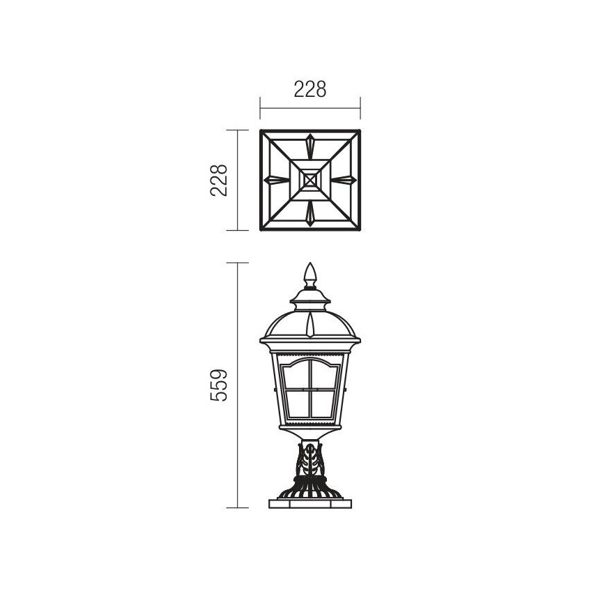Redo 9652 - Lampa zewnętrzna YORK 1xE27/70W/230V IP44 brązowa