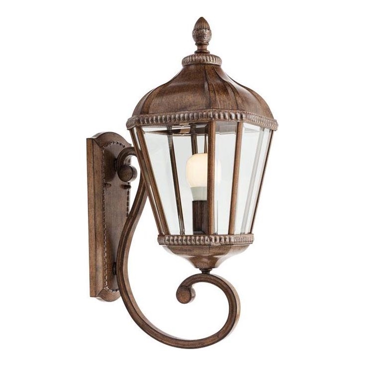 Redo 9656 - Zewnętrzna lampa ścienna ESSEN 1xE27/70W/230V brązowa/patyna