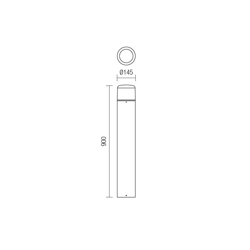 Redo 9682 - Lampa zewnętrzna LED CYCLO/9W/230V 2900-3100K 90 cm IP54 antracyt