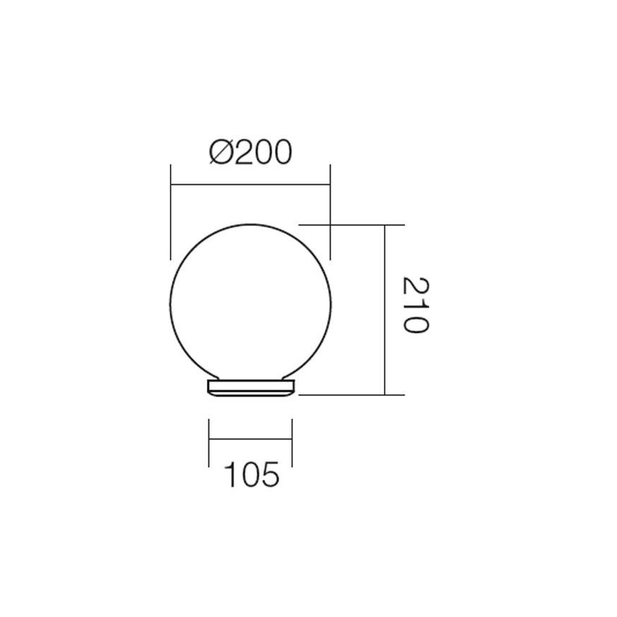 Redo 9760 - Klosz zamienny do oświetlenia zewnętrznego SFERA śr. 20 cm IP44 brązowe