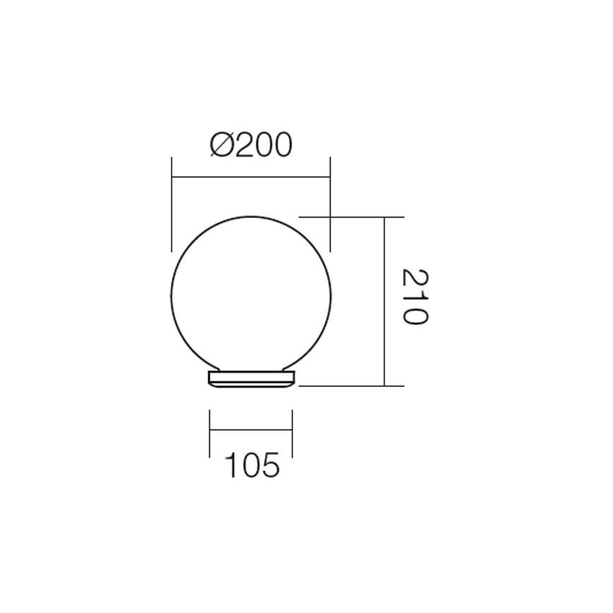 Redo 9761 - Zamienny klosz do zewnętrznej lampy SFERA pr. 20 cm IP44 biały