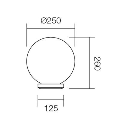 Redo 9770 - Zamienny klosz do zewnętrznej lampy SFERA pr. 25 cm IP44 brązowy