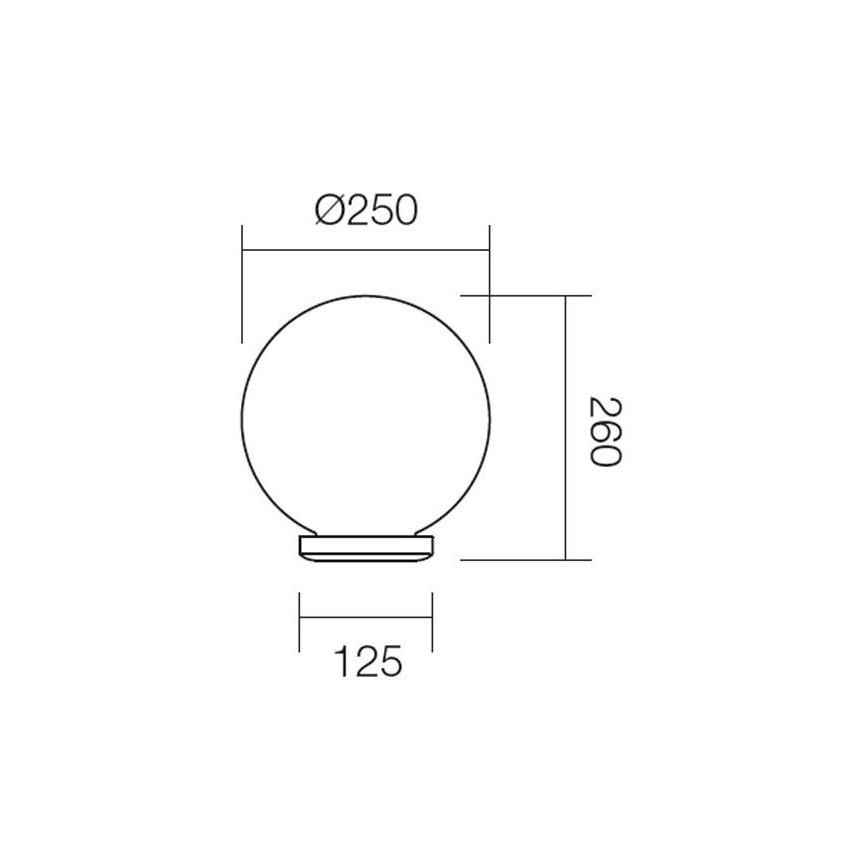 Redo 9770 - Zamienny klosz do zewnętrznej lampy SFERA pr. 25 cm IP44 brązowy