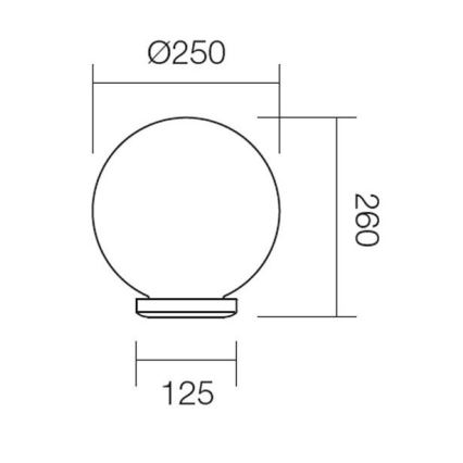 Redo 9771 - Zamienny klosz do zewnętrznej lampy SFERA pr. 25 cm IP44 biały