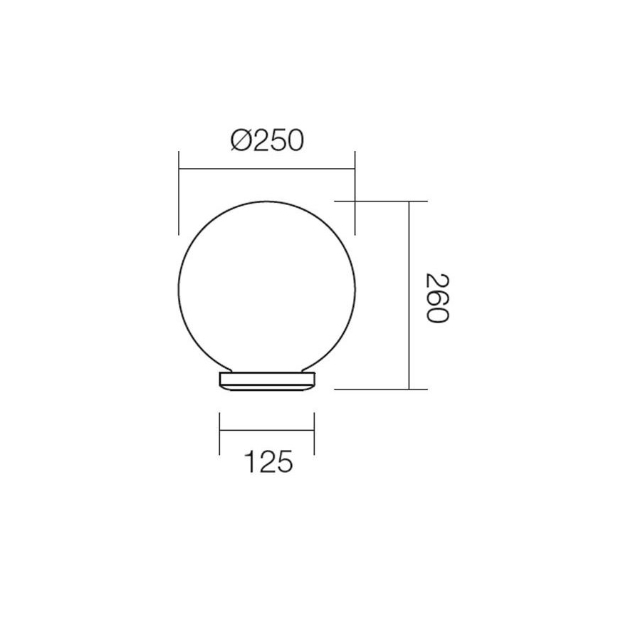 Redo 9771 - Zamienny klosz do zewnętrznej lampy SFERA pr. 25 cm IP44 biały