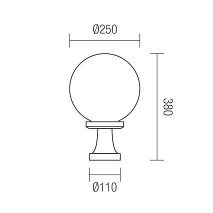 Redo 9775 - Lampa zewnętrzna SFERA 1xE27/42W/230V IP44 25x38cm białe