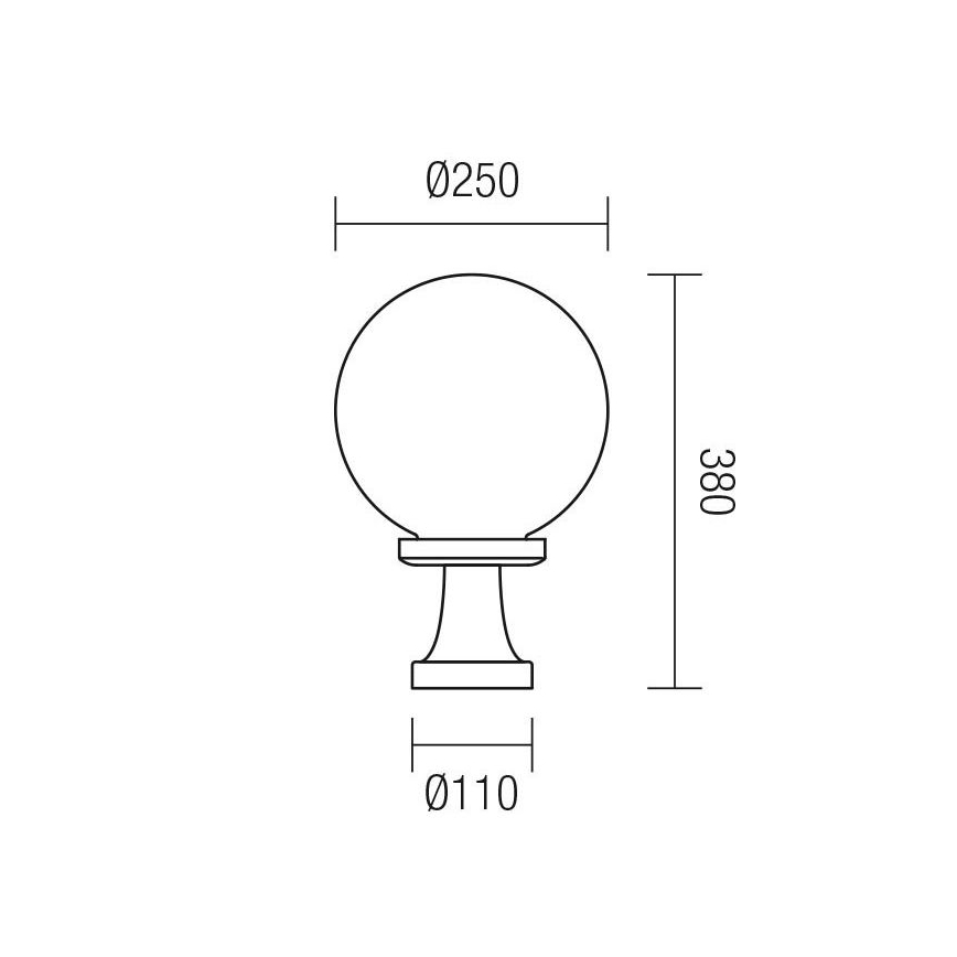 Redo 9775 - Lampa zewnętrzna SFERA 1xE27/42W/230V IP44 25x38cm białe