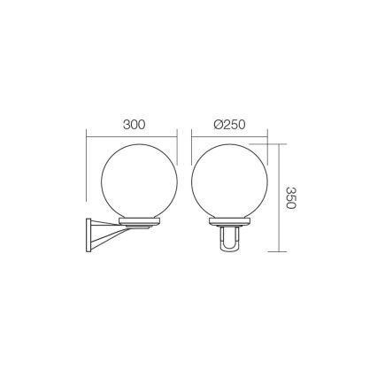 Redo 9789 - Kinkiet zewnętrzny SFERA 1xE27/42W/230V IP44 białe