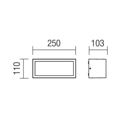 Redo 9898 - Kinkiet zewnętrzny BRICK 1xE27/23W/230V IP54