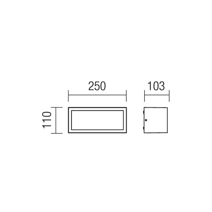 Redo 9899 - Kinkiet zewnętrzny BRICK 1xE27/23W/230V IP54