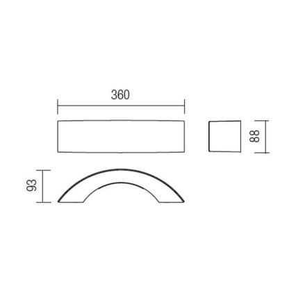 Redo 9903 - LED Kinkiet zewnętrzny ECLIPSE 3xLED/3W/230V IP54