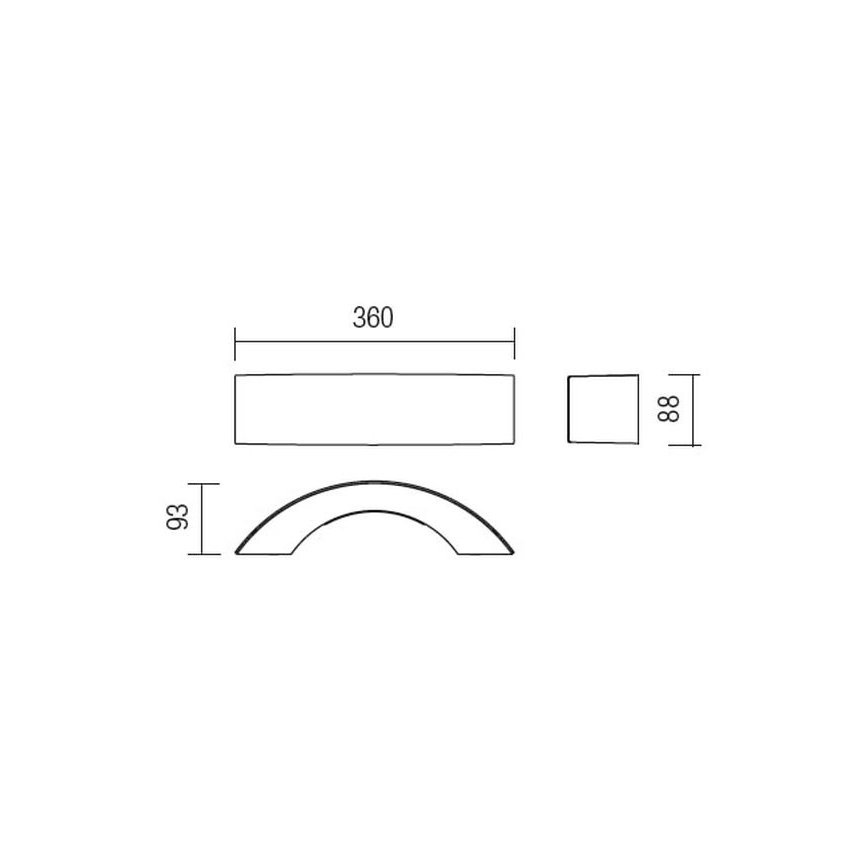 Redo 9903 - LED Kinkiet zewnętrzny ECLIPSE 3xLED/3W/230V IP54
