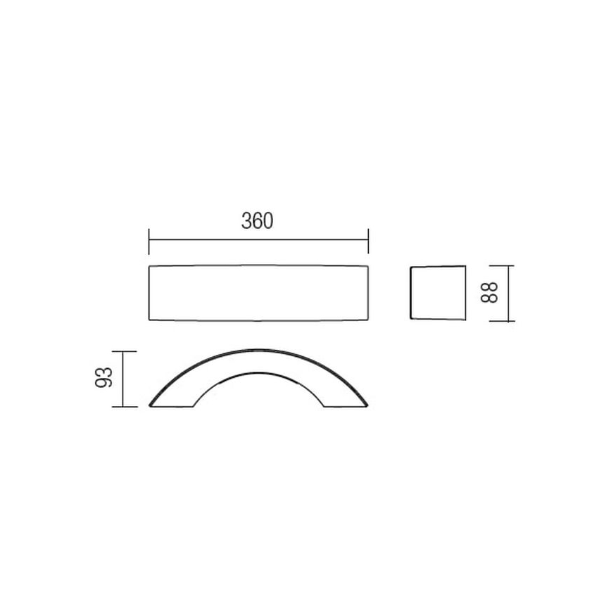 Redo 9904 - LED Kinkiet zewnętrzny ECLIPSE 3xLED/3W/230V IP54