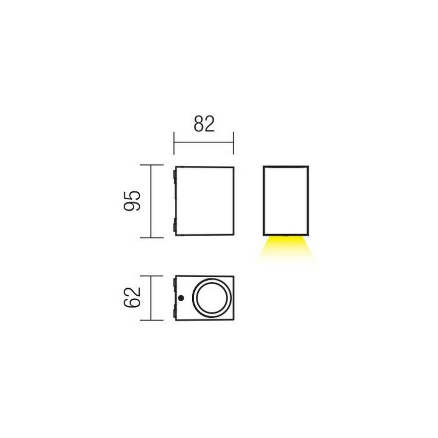 Redo 9907 - LED Kinkiet zewnętrzny BEAM LED/5W/230V IP54