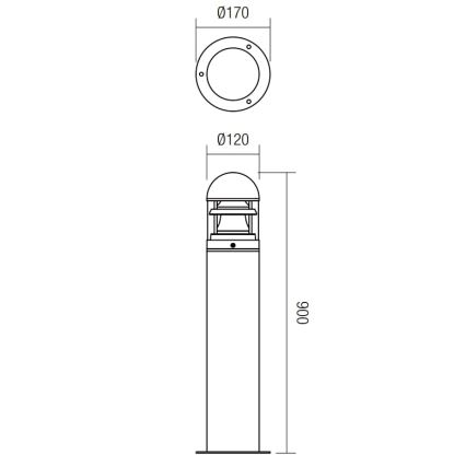 Redo 9946 - Lampa zewnętrzna ARGO 1xE27/42W/230V IP54 brązowa