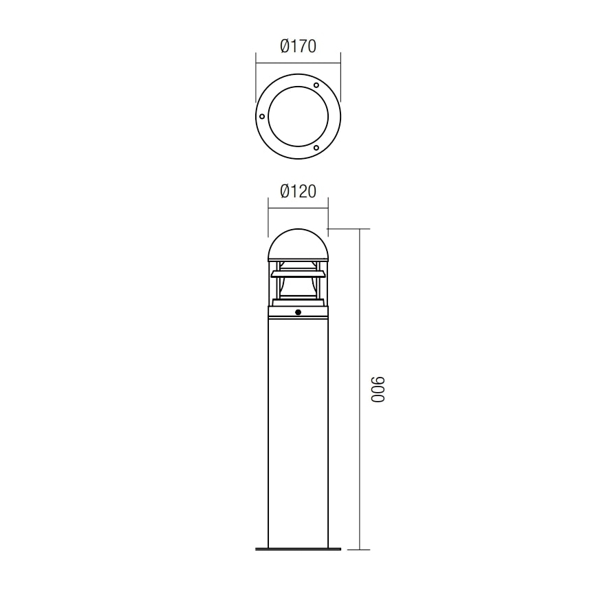 Redo 9946 - Lampa zewnętrzna ARGO 1xE27/42W/230V IP54 brązowa