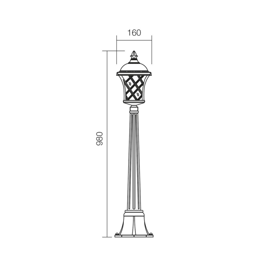 Redo 9961 - Lampa zewnętrzna BREMEN 1xE27/42W/230V IP23 złota/patyna