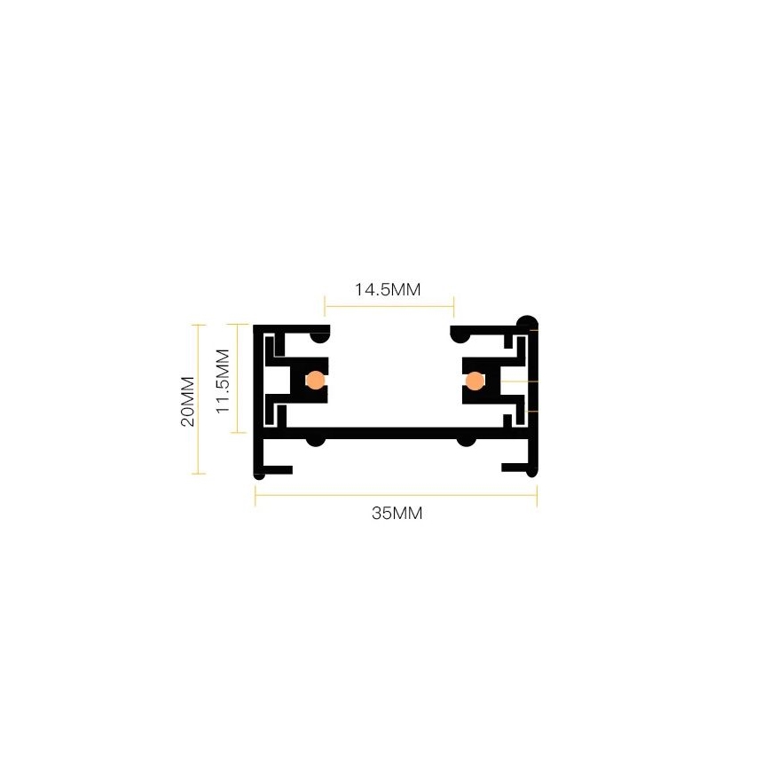 Reflektor do systemu szynowego 5xGU10/25W/230V czarny