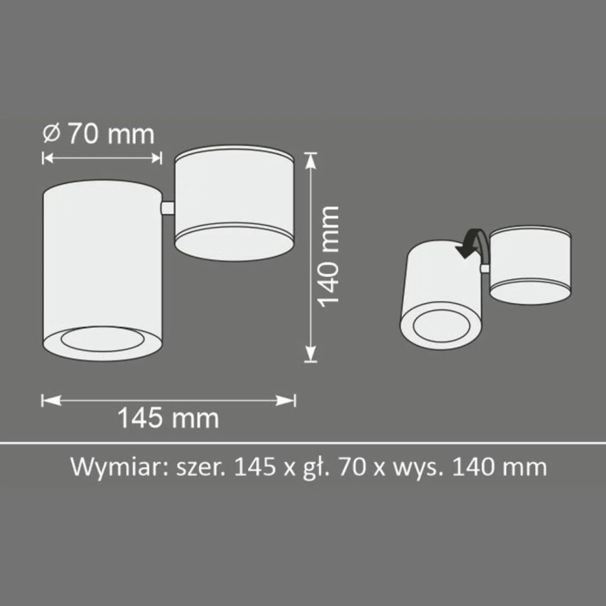 Reflektor HOBRO 1xGU10/10W/230V biały