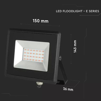 Reflektor LED LED/20W/230V IP65 różowe światło