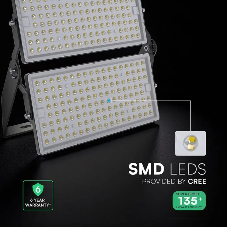 Reflektor LED 500W/230V 6500K IP65 szary