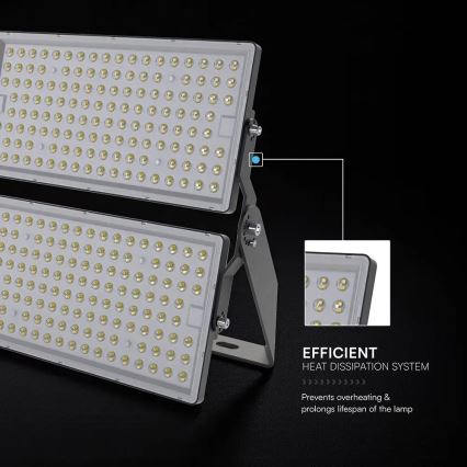 Reflektor LED 500W/230V 6500K IP65 szary