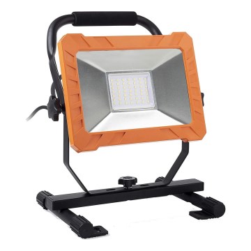 Reflektor LED/50W/230V 6500K IP65 pomarańczowy/czarny