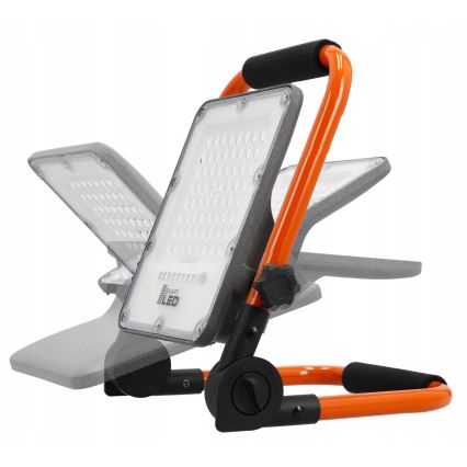 Reflektor LED ładowalny ze stojakiem 100W/3,2V 4500K 15000 mAh IP65 pomarańczowy