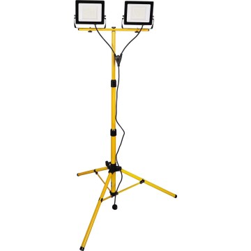 Reflektor LED na statywie 2xLED/50W/230V 6500K IP65 żółty