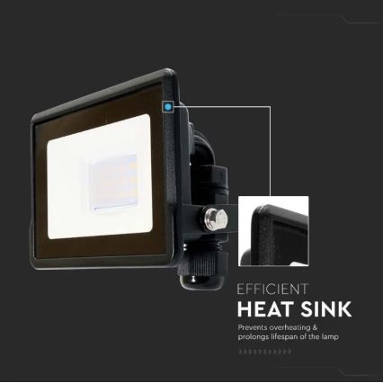 Reflektor LED z bezpośrednim podłączeniem SAMSUNG CHIP LED/10W/230V IP65 6500K czarny