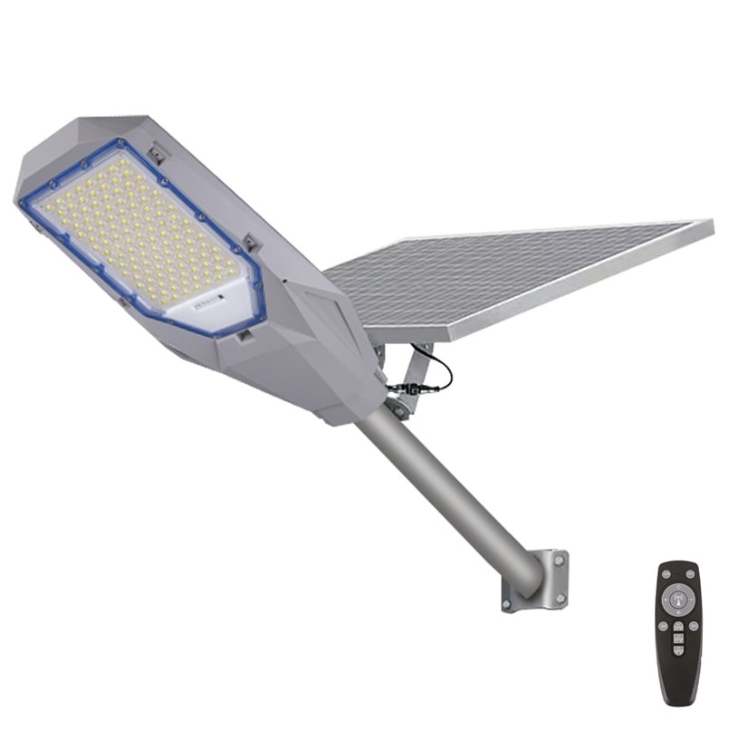 Reflektor LED ściemnialny z czujnikiem zmierzchu i panelem solarnym LED/200W/20000 mAh 6500K IP65 szary