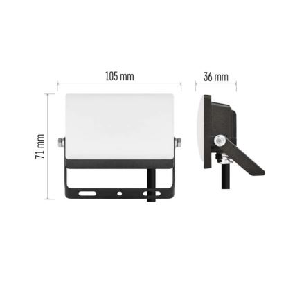 Reflektor LED TAMBO EVO LED/10W/230V 4000K IP65 czarny