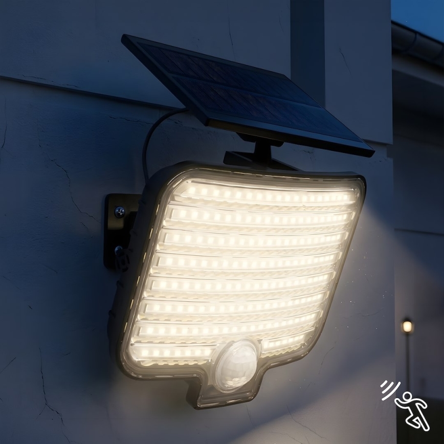 Reflektor LED z czujnikiem i panelem solarnym ALEX LED/5,5W/3,7V 1200 mAh IP44