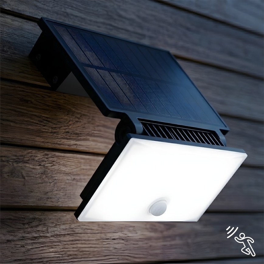 Reflektor LED z czujnikiem i panelem solarnym FUJI LED/8W/3,7V 2000 mAh IP44