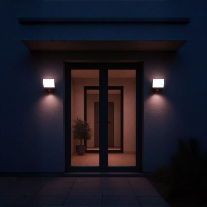 Reflektor LED z czujnikiem ruchu i zmierzchu DAVOS LED/30W/230V IP54 czarny