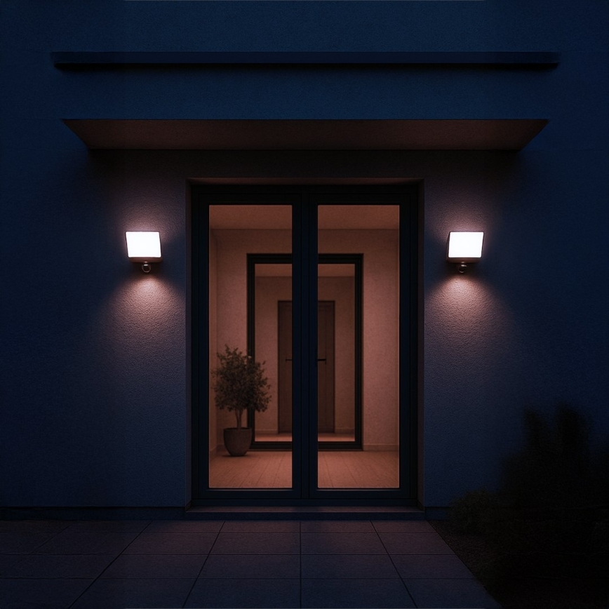 Reflektor LED z czujnikiem ruchu i zmierzchu DAVOS LED/30W/230V IP54 czarny