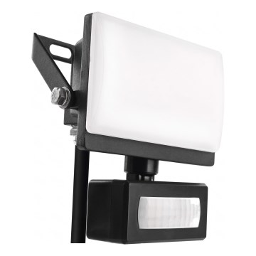 Reflektor LED z czujnikiem ruchu i zmierzchu TAMBO EVO LED/10W/230V 4000K IP44 czarny