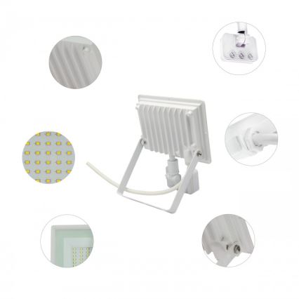 Reflektor LED z czujnikiem ruchu NOCTIS LUX 3 LED/50W/230V 4000K IP44 biały