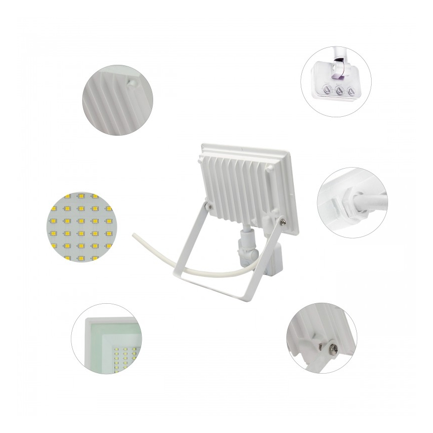 Reflektor LED z czujnikiem ruchu NOCTIS LUX 3 LED/50W/230V 4000K IP44 biały