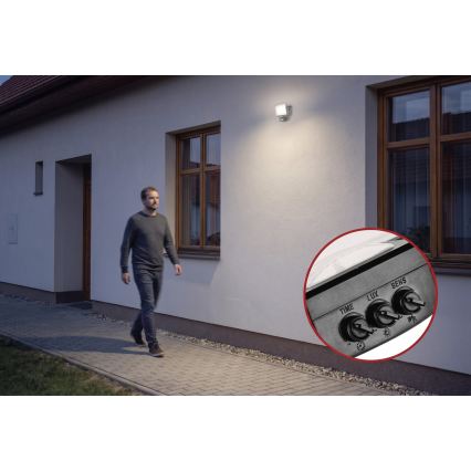 Reflektor LED z czujnikiem ruchu i zmierzchu TAMBO EVO LED/20W/230V 4000K IP44 czarny
