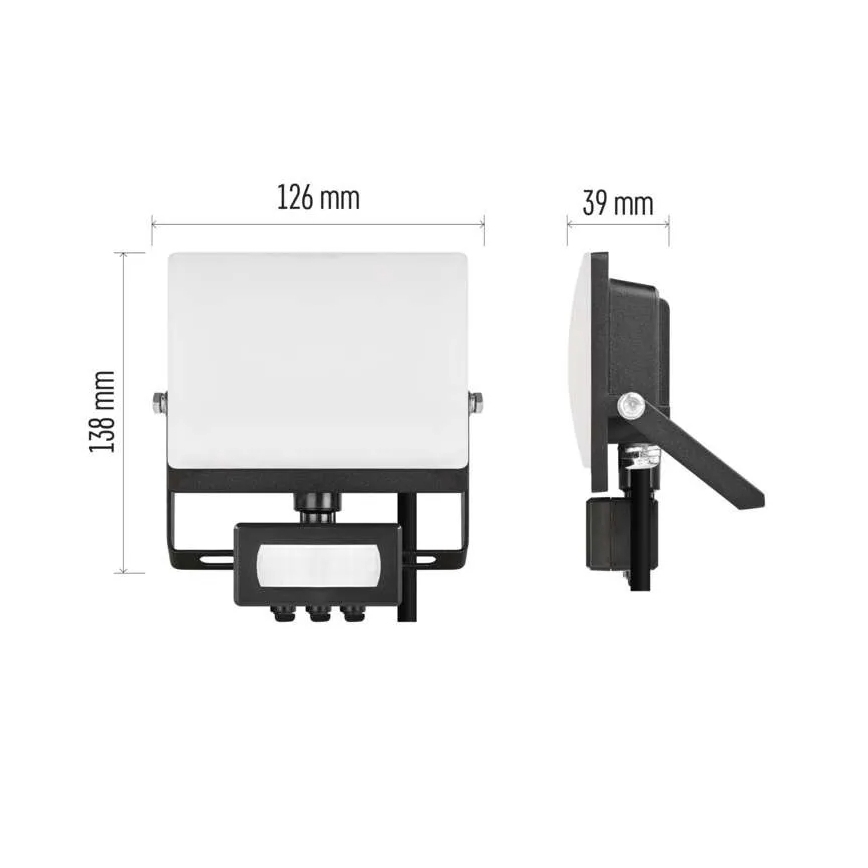 Reflektor LED z czujnikiem ruchu i zmierzchu TAMBO EVO LED/20W/230V 4000K IP44 czarny