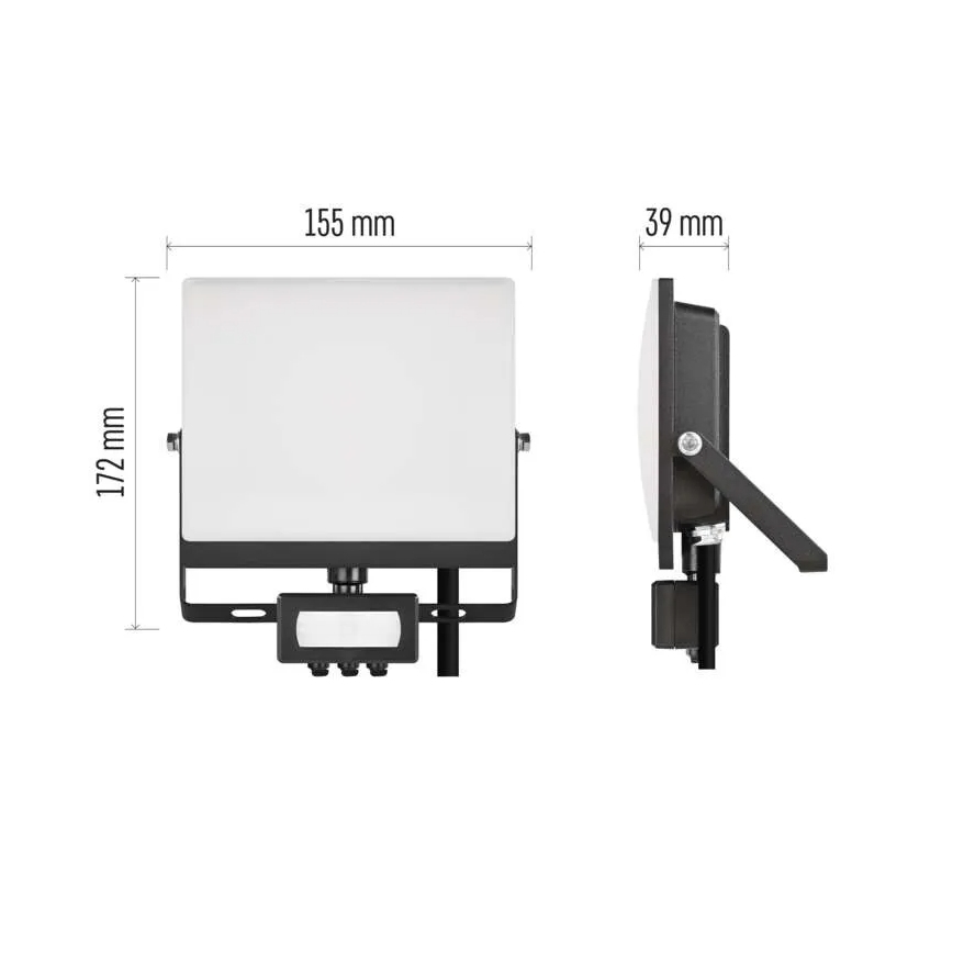 Naświetlacz LED z czujnikiem ruchu i zmierzchu TAMBO EVO LED/30W/230V 4000K IP44 czarny