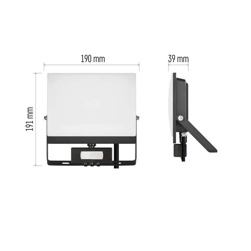 Reflektor LED z czujnikiem ruchu i zmierzchu TAMBO EVO LED/50W/230V 4000K IP44 czarny